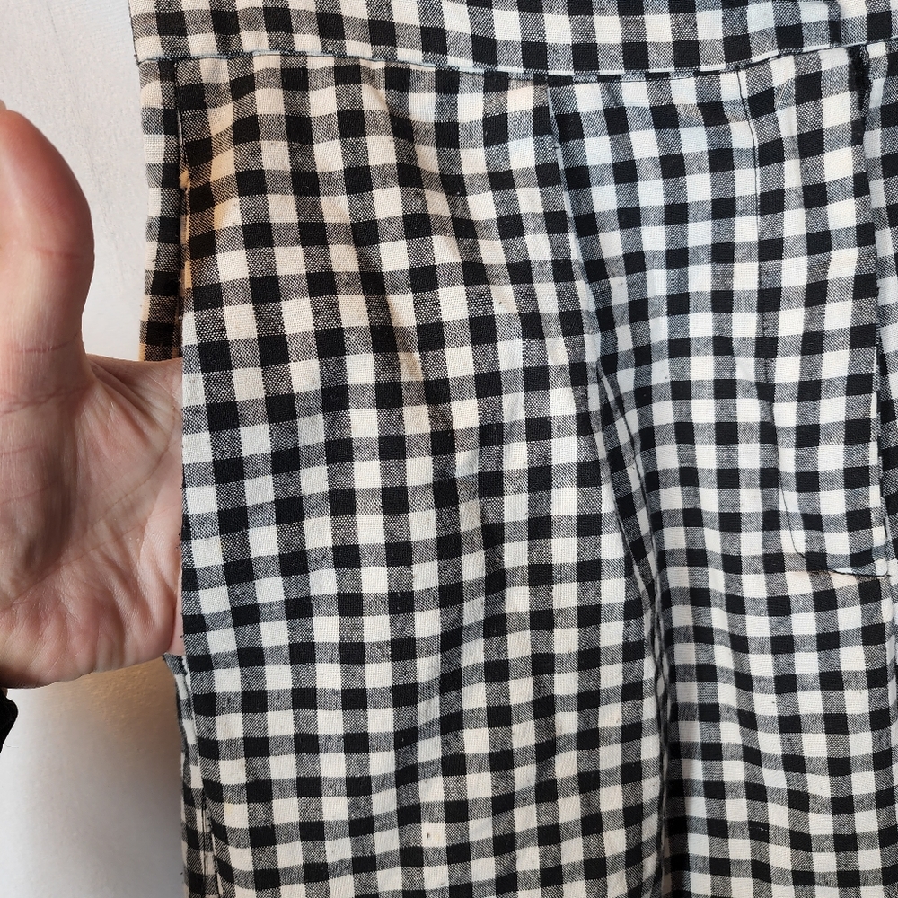 Zara checkered wide leg cropped pants - Picture 4 of 11